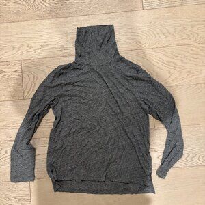 Madewell Heather Iron Whisper Cotton Turtleneck